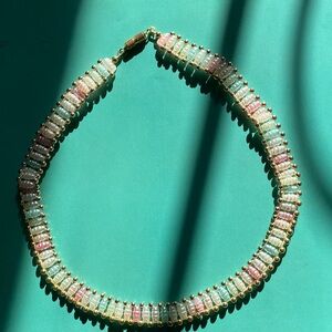 Elegant Multicolor faux pearl Beaded Necklace